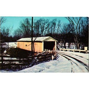Ashtabula County Ohio Covered Bridge Postcard Travel Souvenir Unposted